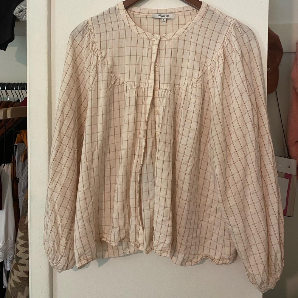 Madewell Button Down Patterned Blouse - image 1